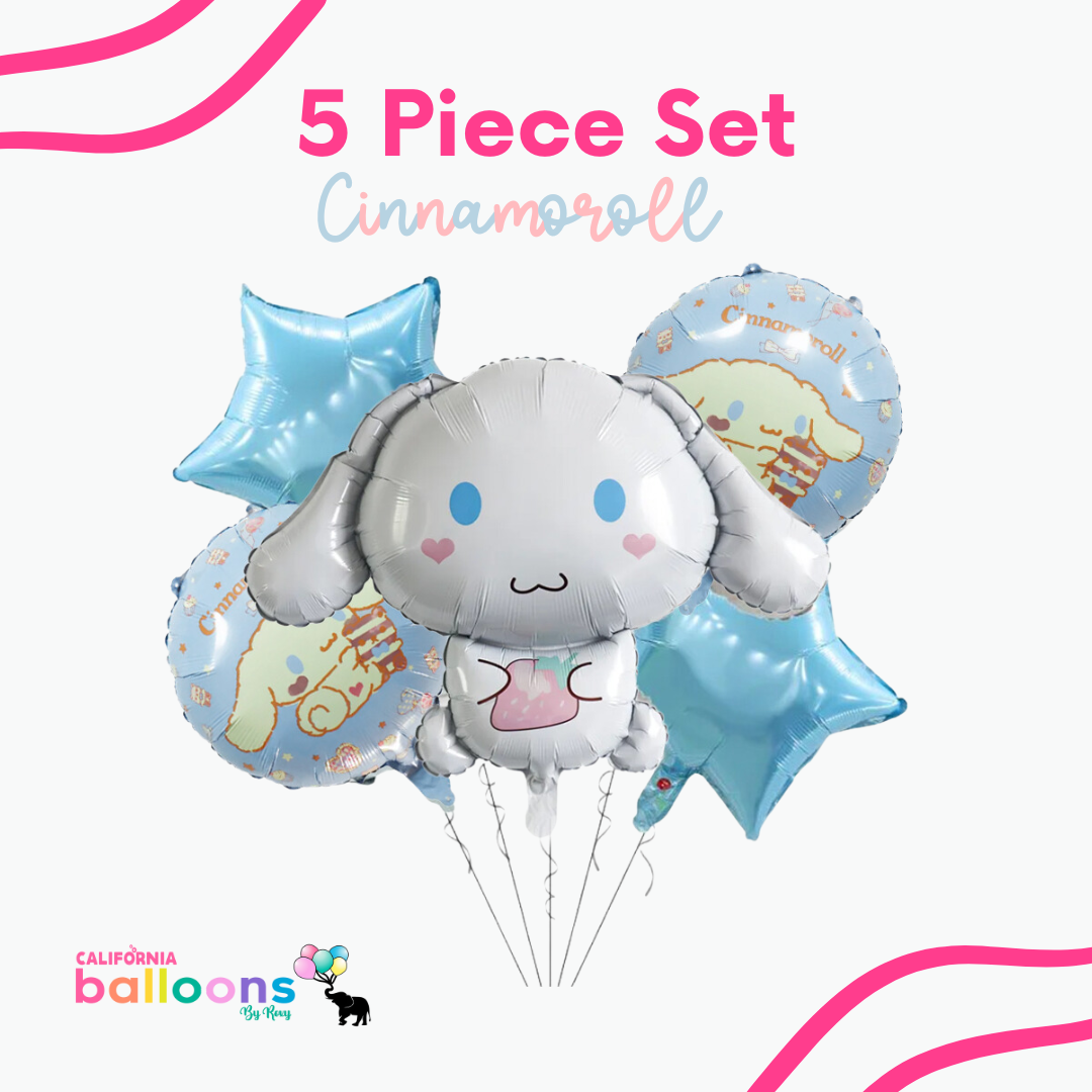 Cinnamoroll Foil Balloon Bouquet, 5 pc