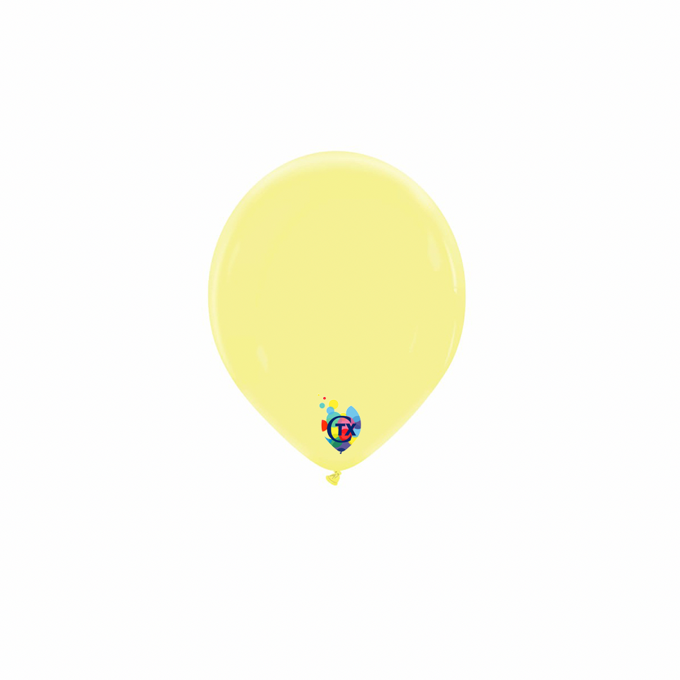 5 inch Lemon Cream Standard Color Cattex - 100 PC