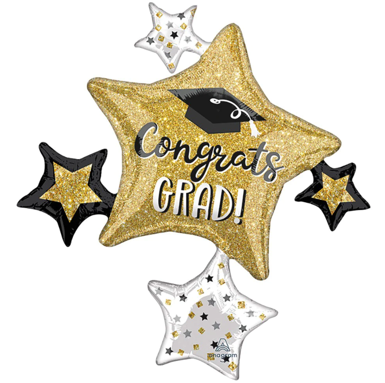 35” Congrats GRAD 3D Star Mylar Balloon