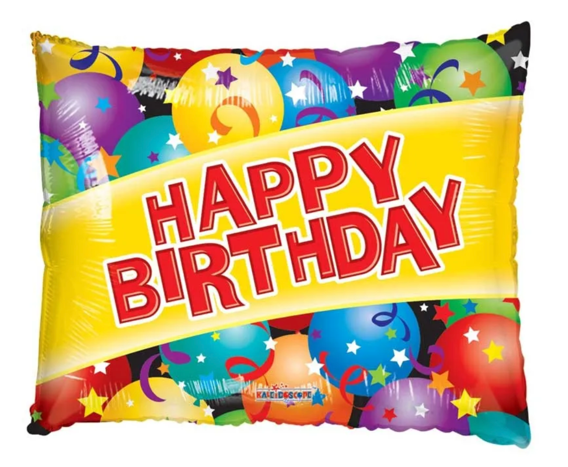 36" Jumbo Festive Happy Birthday Mylar Balloon