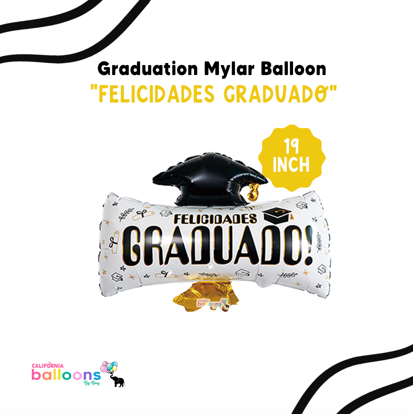 19" Felicidades Graduado! Graduation Foil Balloon