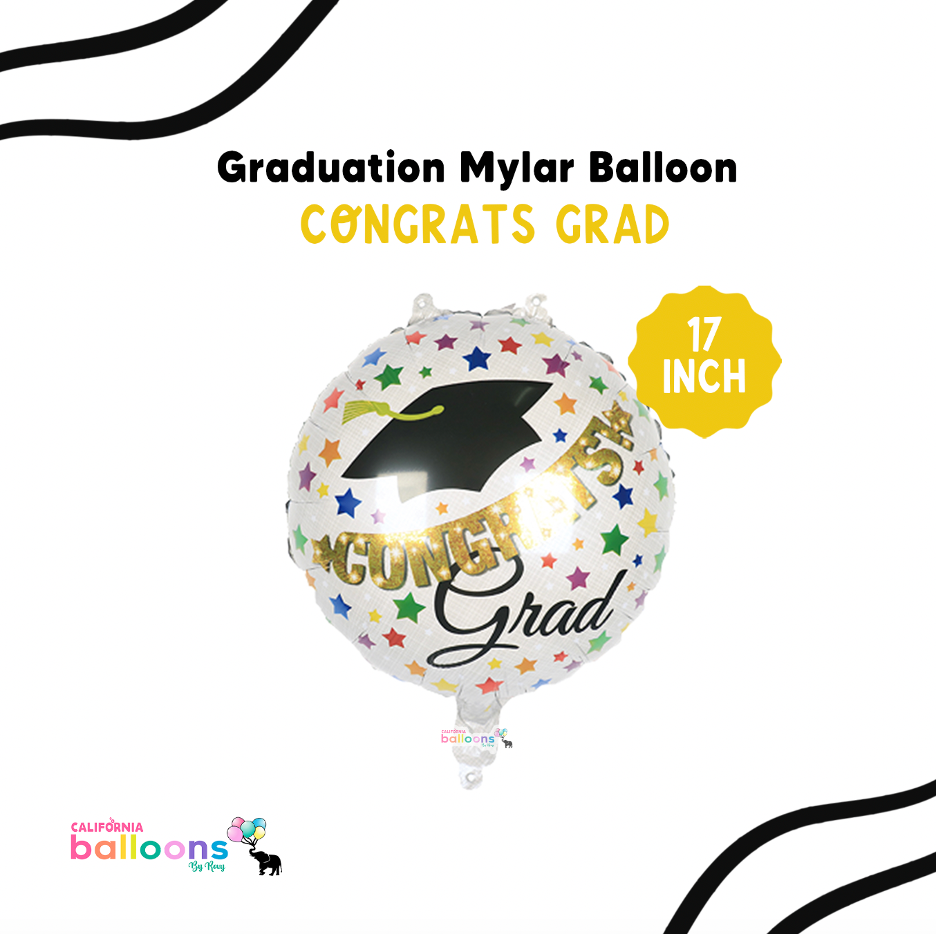 17" Congrats Grad Round Foil Balloon