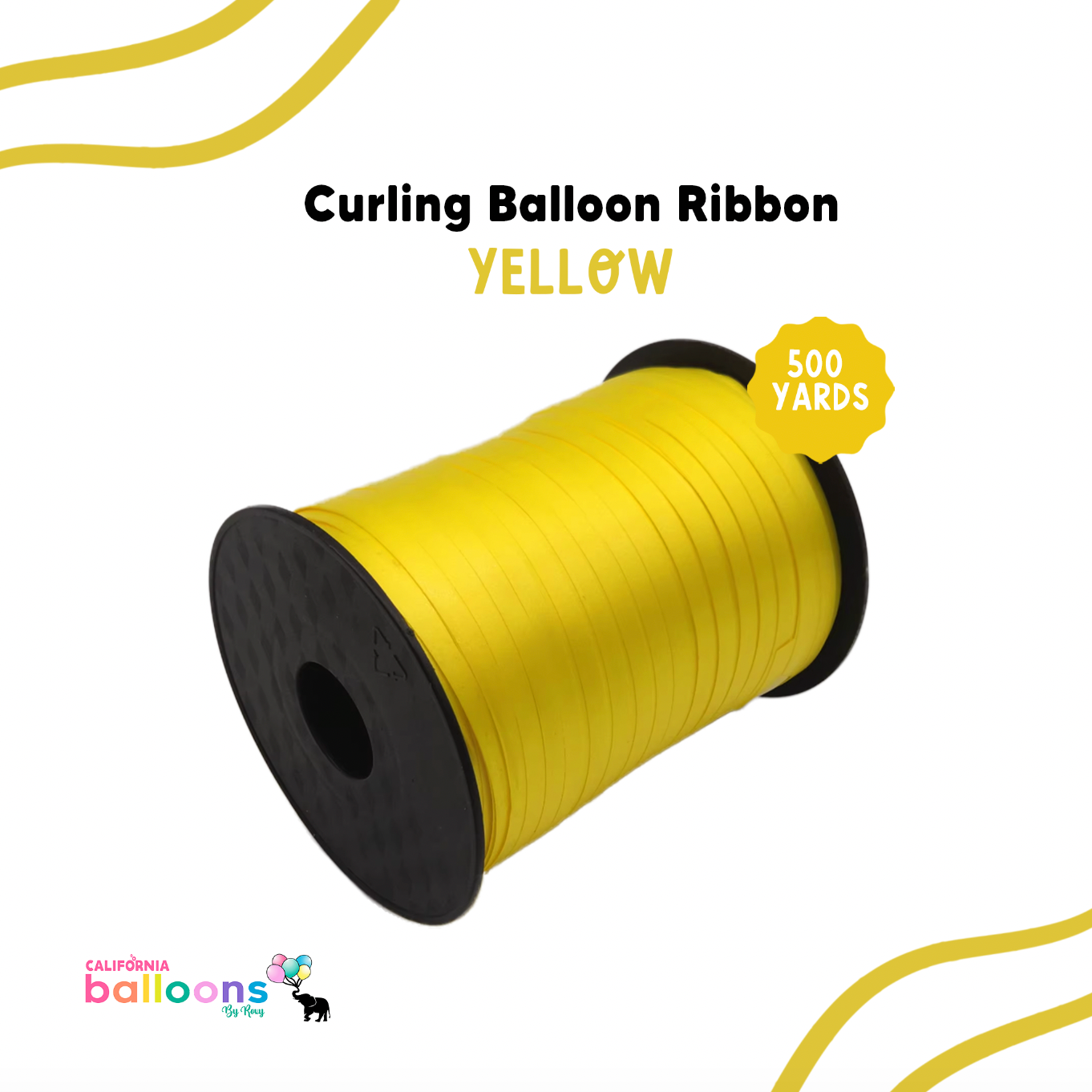 Balloon Curling Ribbon - YELLOW - 500 YDS