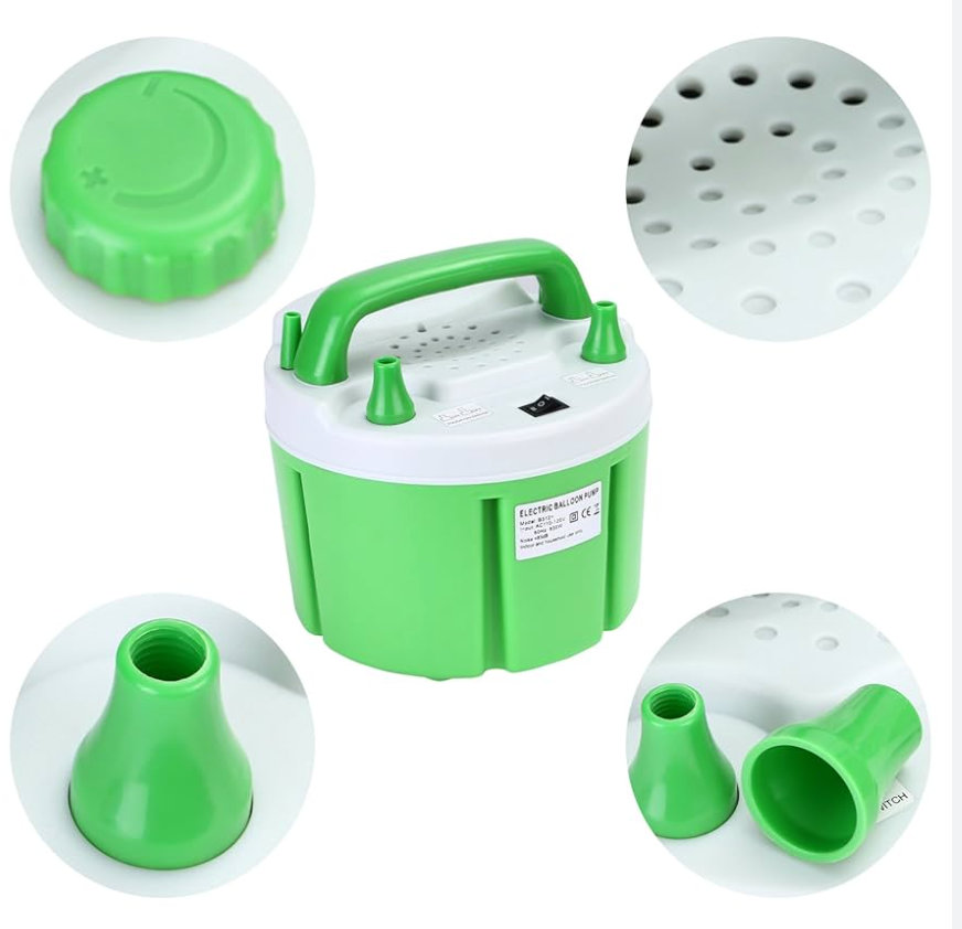 Double Nozzle Electric Balloon Pump - with sizer and pressure adjuster - AC110- 120V