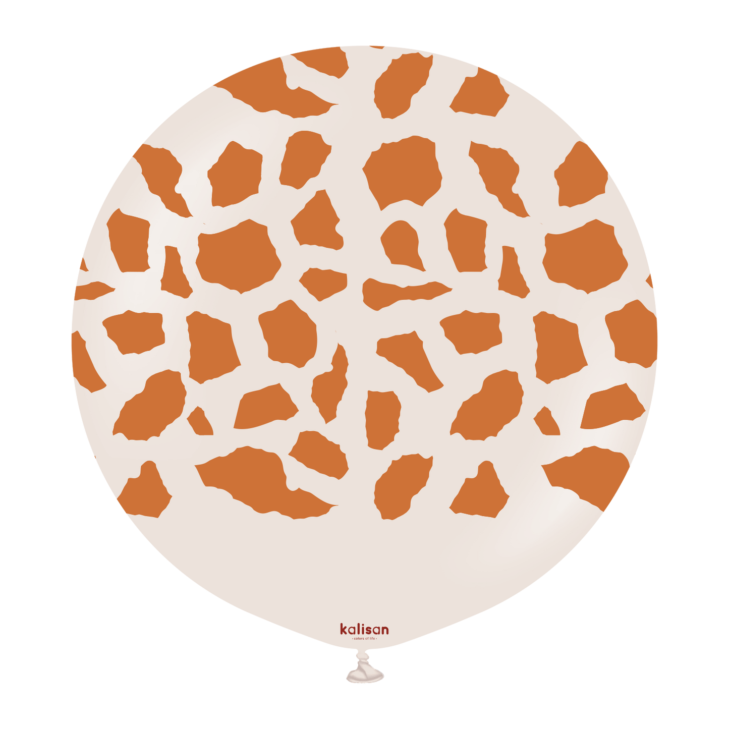 24 inch Safari Giraffe Printed Balloons - White Sand Kalisan Latex - 1 PC