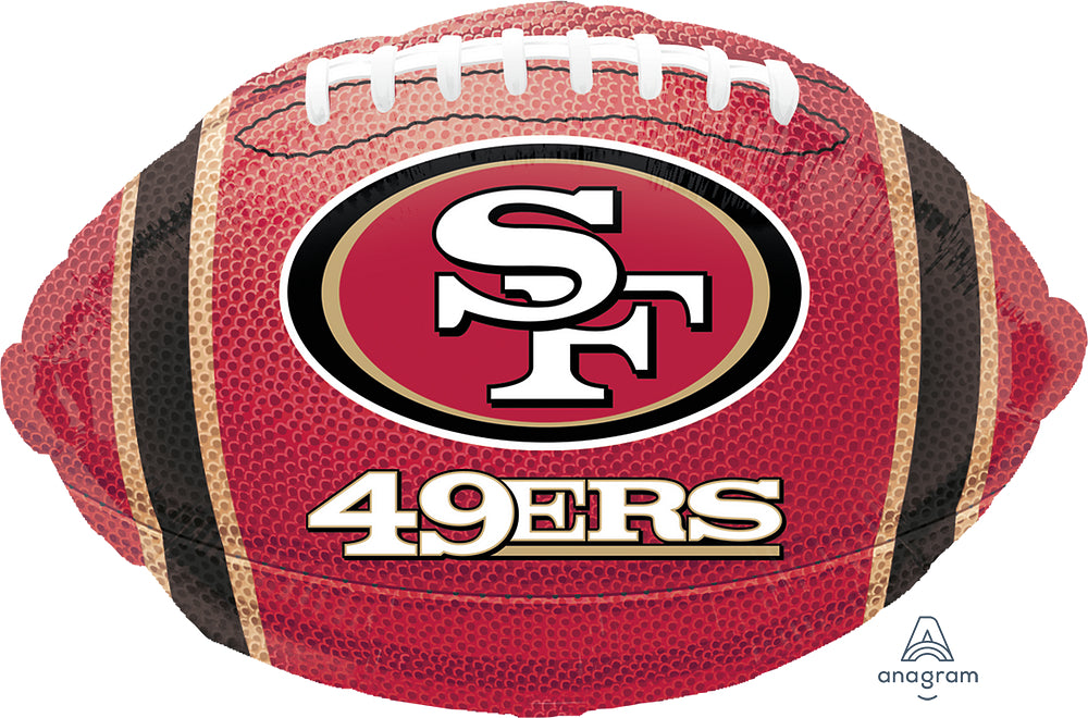 17" NFL 49ERS Football Mylar Balloon