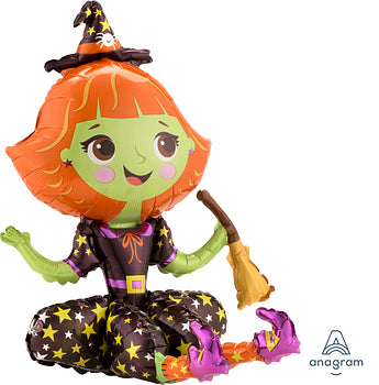 21" Sitting Witch Multi-Balloon AIR-FILL ONLY