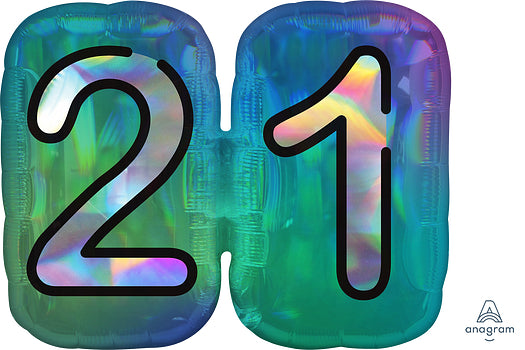 27" | 21st Birthday Mylar Balloon