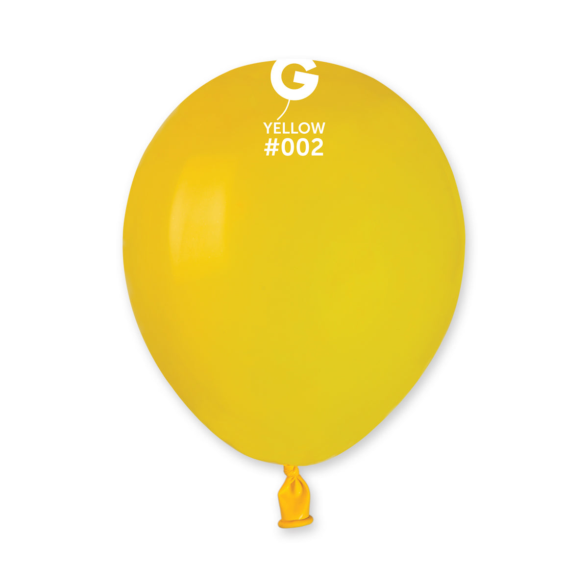 5 inch - #002 Yellow Standard Color Gemar- 100 PC