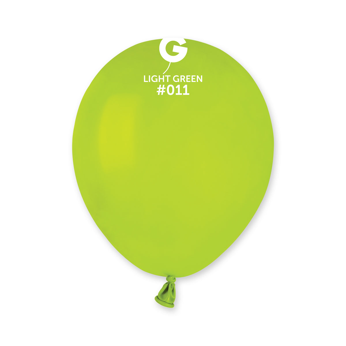 5 inch - #011 Light Green Standard Color Gemar- 100 PC