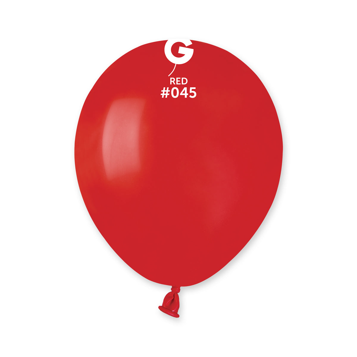 5 inch - #045 Red Standard Color Gemar- 100 PC