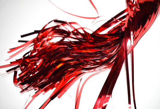 3 Ft x 8 Ft Metallic Red Foil Curtain