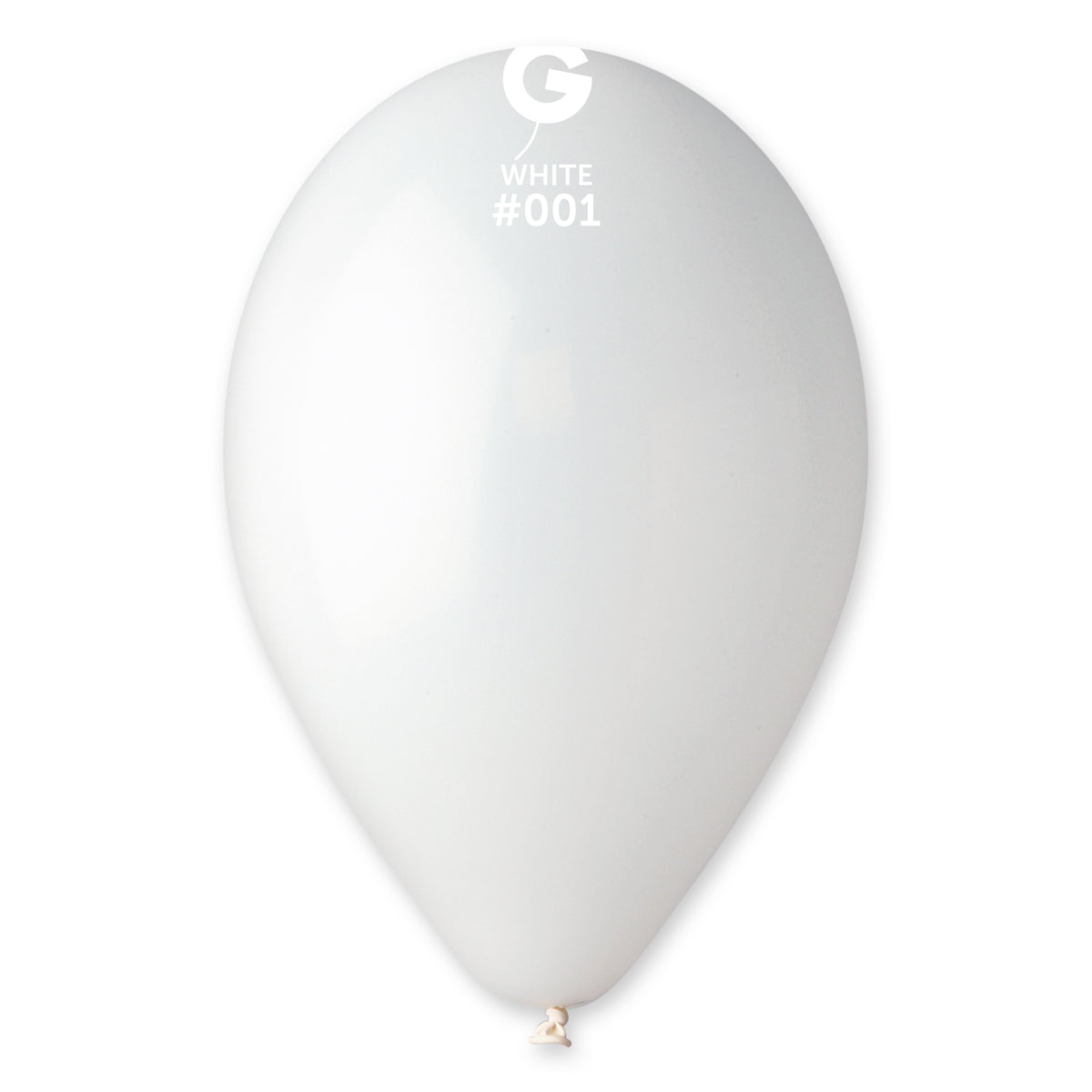 G110: #001 White Standard Color 12 in