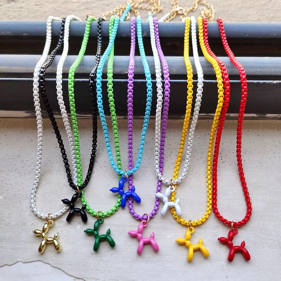 Balloon Dog Necklace (Sold Individually)