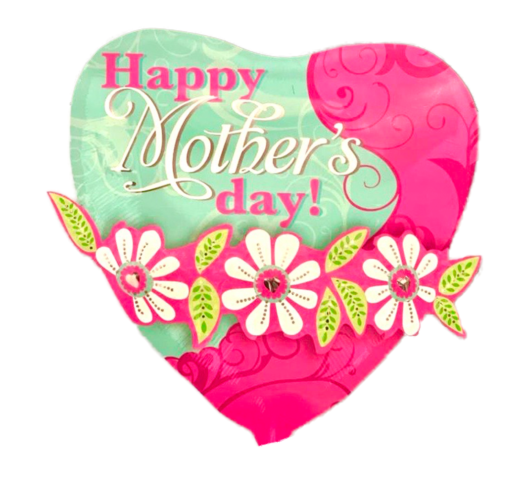24" Happy Mother's day! Heart Shape Balloon