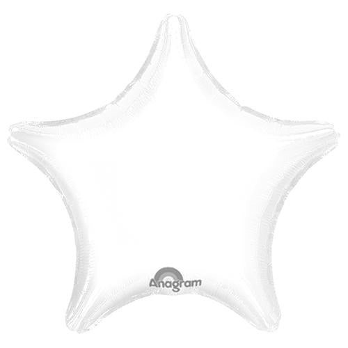 20" White Star Shape Foil