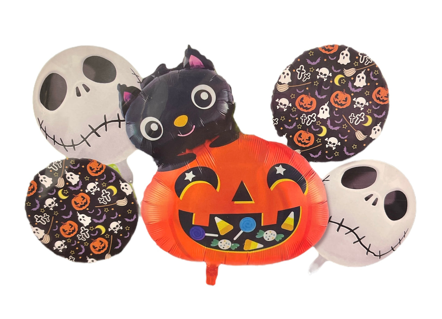 5 Pc Halloween Balloon Bouquet