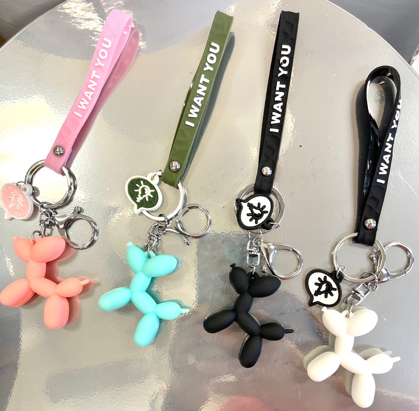 Balloon Dog Keychain wristlet 1 Piece
