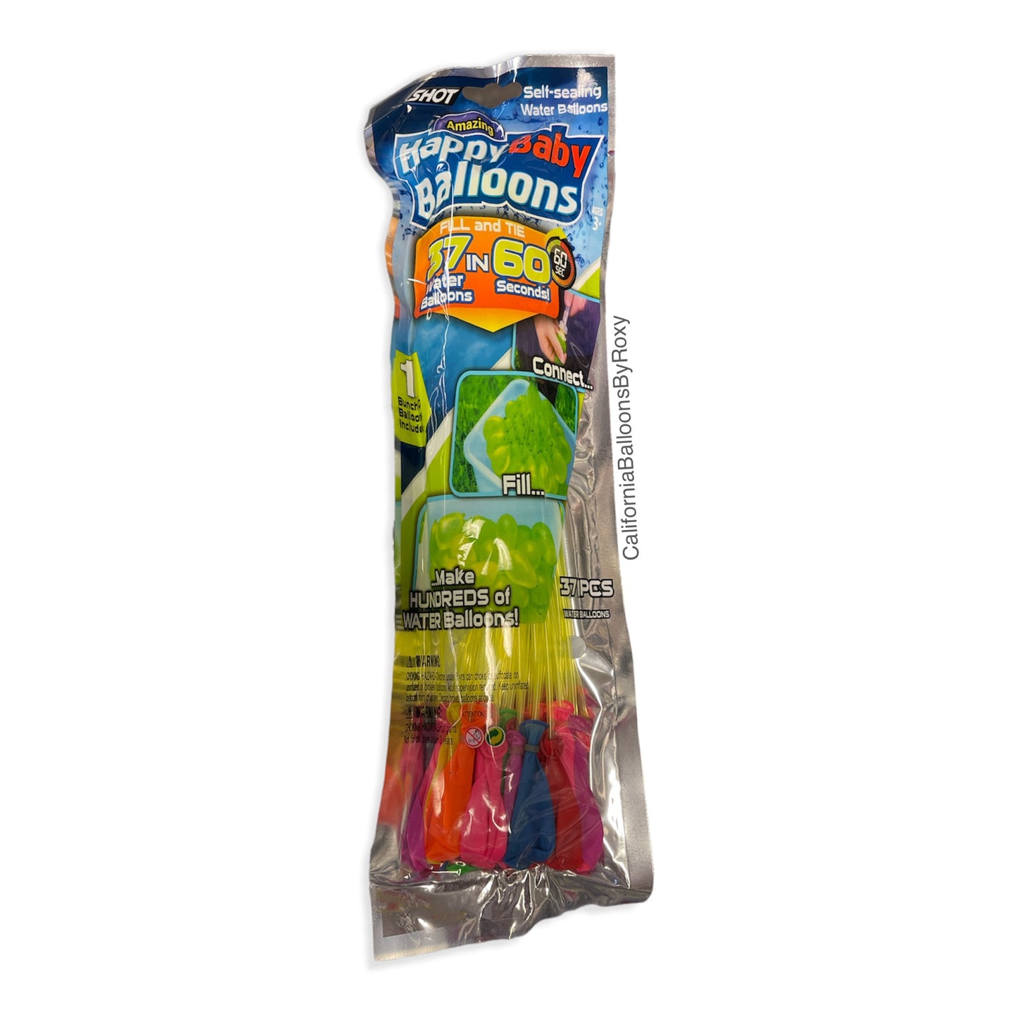 SHOT Happy Baby Balloons - 37 Water Balloons in 60 Seconds