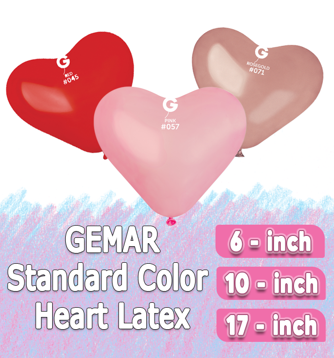 Gemar CR6 (6 in), CR10 (10 in), CRM10 (10 in), CR17 (17 in)  Heart Shape