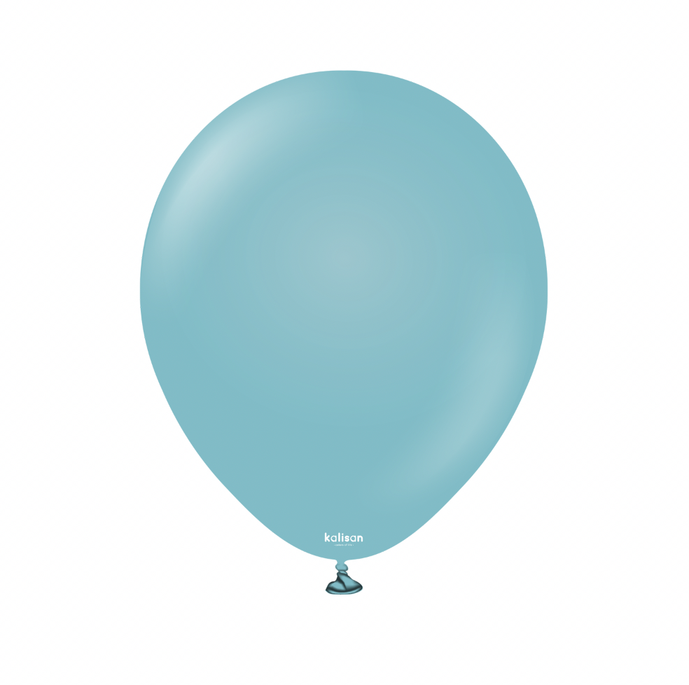 12 Kalisan Latex Balloons Retro Deep Blue (50 per Bag) - Latex Balloons