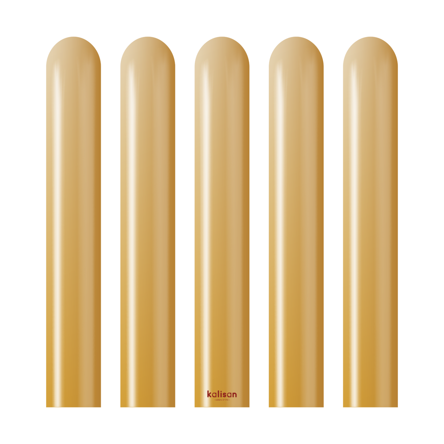 260 Modeling Balloon Gold Mirror (Chrome) Color Kalisan -  50CT Nozzle Up