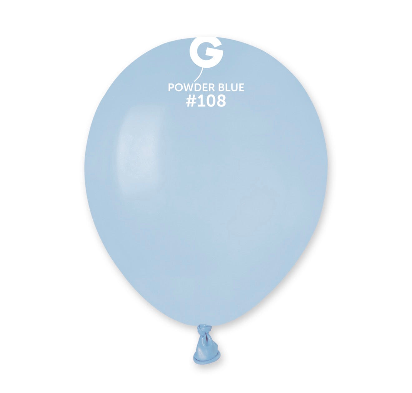 5 inch - #108 Powder Blue Standard Color Gemar- 100 PC