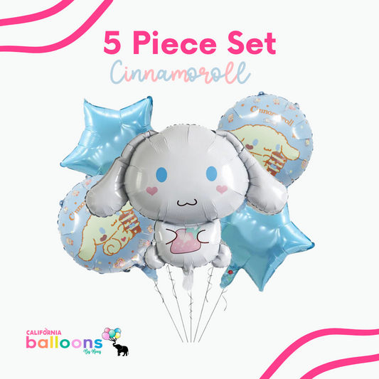 Cinnamoroll Foil Balloon Bouquet, 5 pc