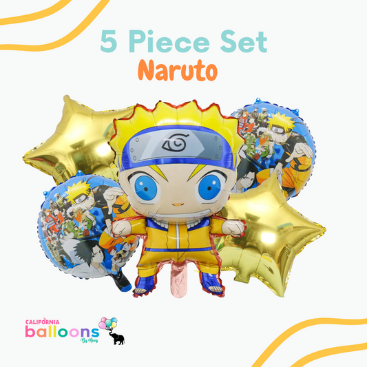 Naruto Foil Balloon Bouquet, 5 pc