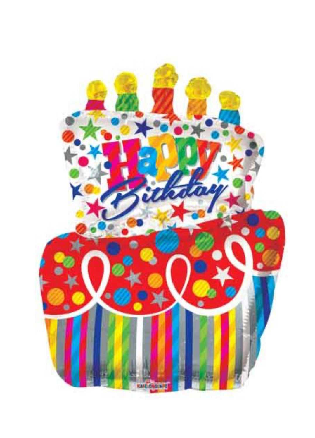 36" Happy Birthday Cake JUMBO Foil Balloon