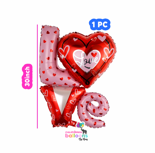 30" Love Shape Foil Balloon-