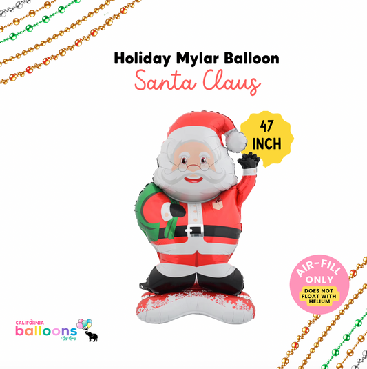 SANTA CLAUS BALLOON, CHRSITMAS BALLOONS AIR FILL BALLOON 