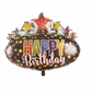 35" Jumbo Polka-Dot & Stars Mylar Balloon