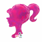 Barbie Head Mylar Balloon- PINK 1 PC -28 inch