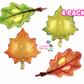 Leaf Shape Mylar Balloon Pack - 4 PC -18 inch