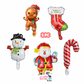 16"  Mini Christmas Shape Balloon Pack - 5 PC PACK (AIR-FILL ONLY)