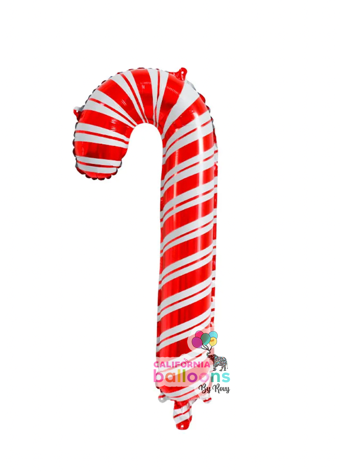 33" Candy Cane Shape Mylar Balloon - AIR-FILL ONLY