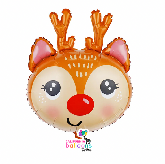 24" Rudolph Reindeer Mylar Balloon