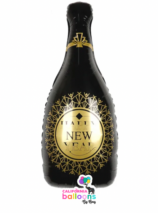 32" Happy New Years Bottle Mylar Balloon