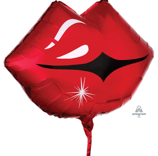 17" Red Satin Lips Foil Balloon