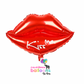 17" Lip Shape "Kiss Me" Mylar Foil Balloon - RED