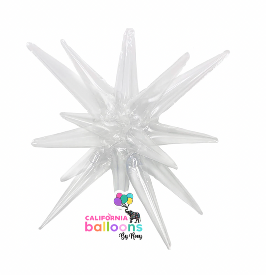 20" Starburst Exploding Star Foil Balloon - CLEAR (AIR-FILL ONLY)