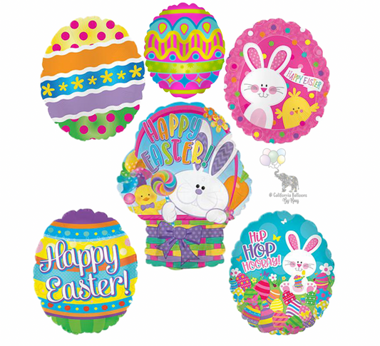 9" Mini Easter Egg Balloons - 6 PC PACK (AIR-FILL ONLY)