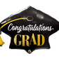 41" Congratulations Grad Cap Shape Mylar Balloon
