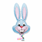 30" BUNNY Rabbit Head Mylar Balloon - LIGHT BLUE