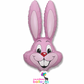 30" BUNNY Rabbit Head Mylar Balloon - LIGHT PINK