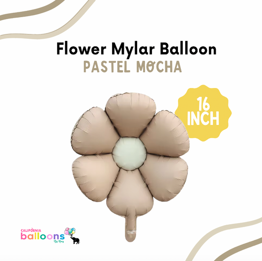 16" Pastel Mocha Flower Balloon (AIR-FILL ONLY)