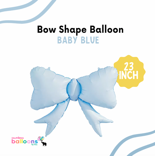 23" Baby Blue Bow Shape Balloon (AIR-FILL ONLY)