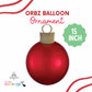 15" Red Satin Orbz Ornament Balloons