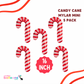 16"  Mini Candy Cane Mylar Balloon Pack - 5 PC PACK (AIR-FILL ONLY)